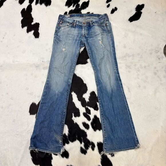 Vintage Big Star Women's Bootcut Flare Distressed Jeans Size 28L - Picture 1 of 16
